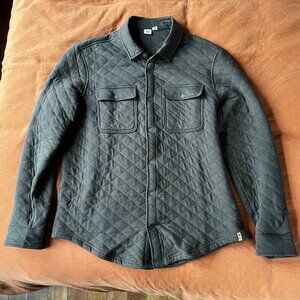 Tentree Colville Quilted Longsleeve Shirt in Olive Green - Men's XL